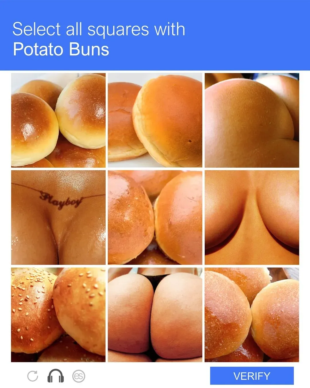 Select all squares with Potato Buns