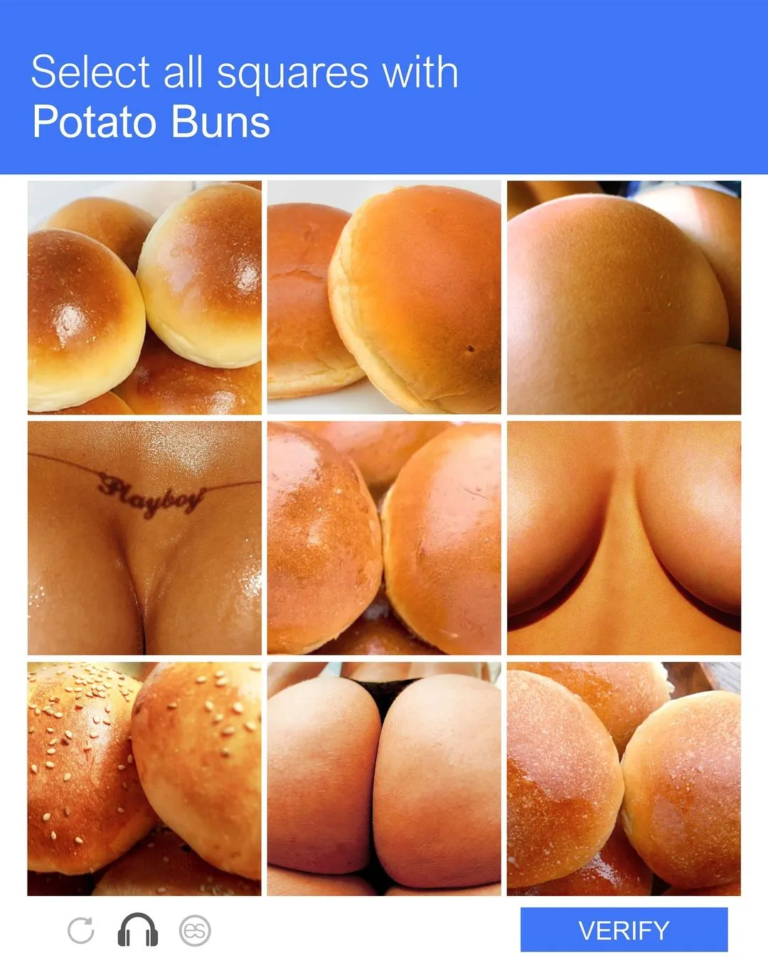 Select all squares with Potato Buns